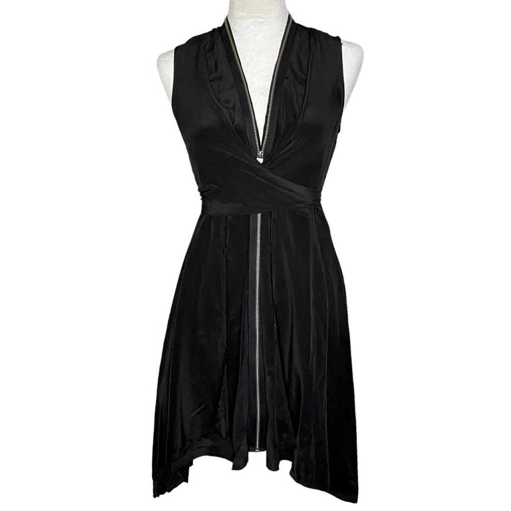 All Saints Black Jayda Silk Dress